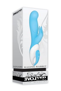 EVOLVED RAGING RABBIT RECHARGEABLE SILICONE SMALL BLUE