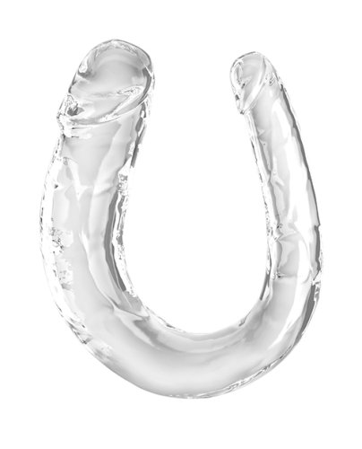 King Cock Clear Medium Double Trouble Dildo - Clear