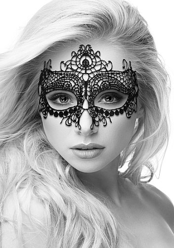 B&W LACE EYE MASK QUEEN