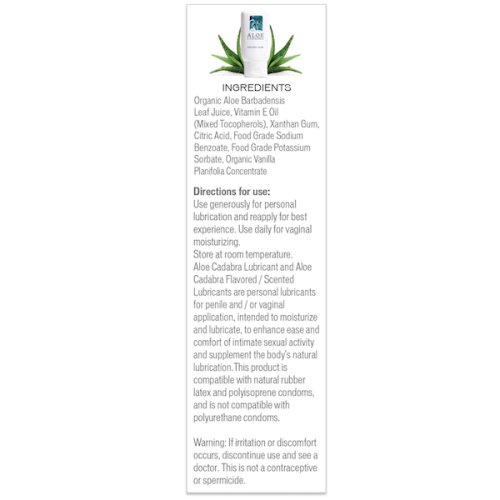 ALOE CADABRA ORGANIC LUBE NATURAL ALOE 2.5 OZ