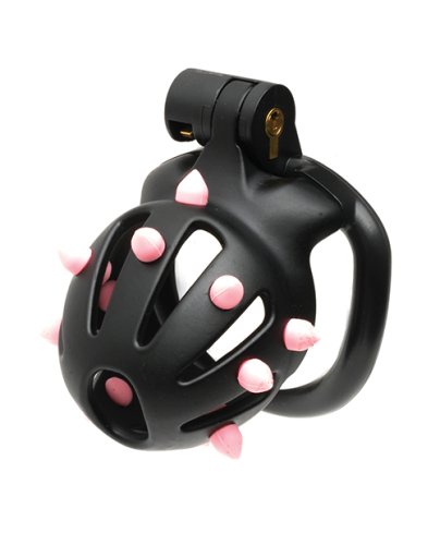 Sport Fucker Cellmate FlexiSpike Chastity Cage - Size 0 Black/Pink