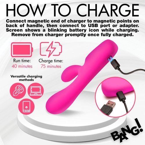 Bang! Digital Silicone Rabbit Vibrator