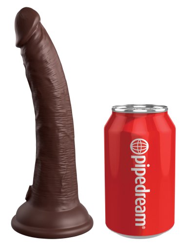 KING COCK ELITE 7 IN VIBRATING DUAL DENSITY BROWN