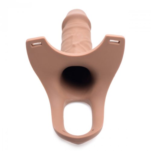 SIZE MATTERS SILICONE DILDO STRAP-ON FLESH