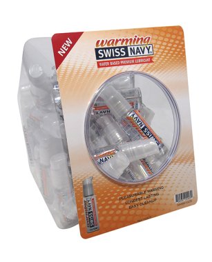 Swiss Navy Warming Water Based Lubricant Display - 1 oz Bowl of 50