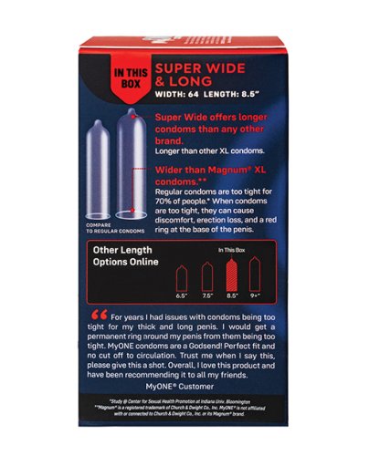 My One Super Wide & Long Condoms - Pack of 10