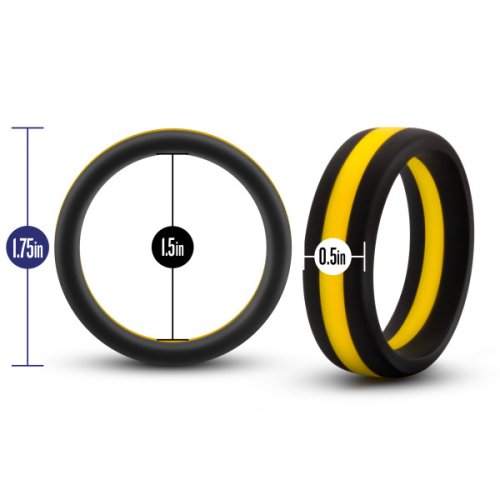 PERFORMANCE SILICONE GO PRO COCK RING BLACK/GOLD/BLACK