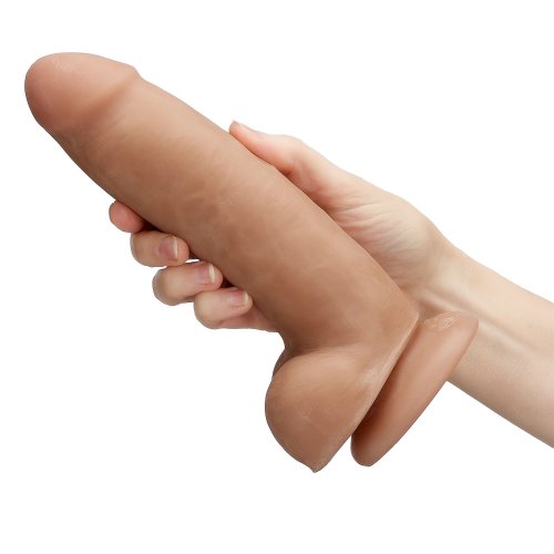 CLOUD 9 DUAL DENSITY DILDO TOUCH THICK W/ REALISTIC PAINTED VEINS & BALLS 8 IN W/