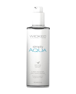 Wicked Sensual Care Simply Aqua Water Based Lubricant - 4 oz