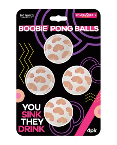 Boobie Beer Pong Balls - 4 pk