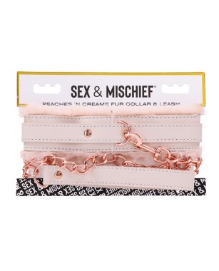 Sex & Mischief Peaches 'n CreaMe Fur Collar & Leash
