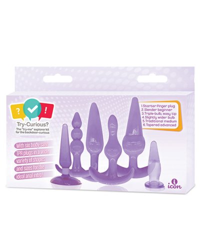 TRY-CURIOUS ANAL PLUG KIT PURPLE