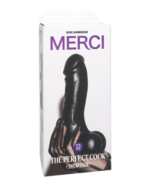 Merci The Perfect Cock 7.5" Vac-U-Lock Suction Cup - Black