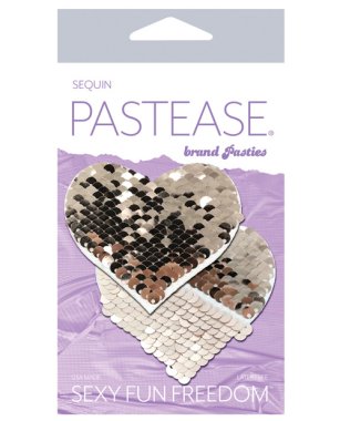 Pastease Premium Color Changing Flip Sequins Heart - Rose Gold O/S