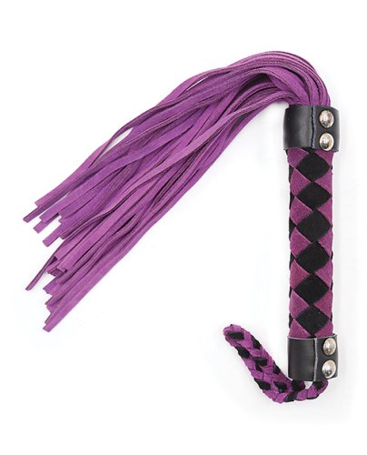 Plesur 15\" Leather Flogger - Purple