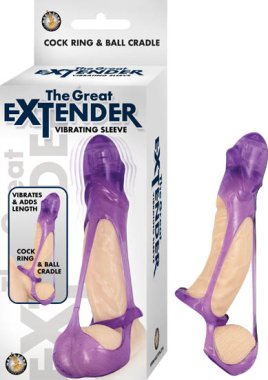 THE GREAT EXTENDER VIBRATING SLEEVE PURPLE