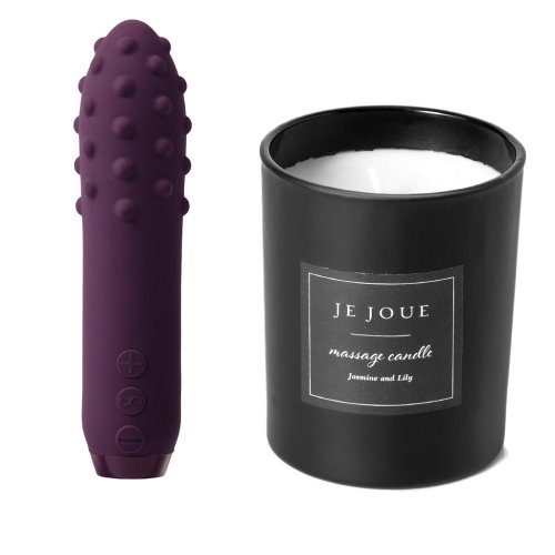 Duet Bullet Purple + Luxury Massage Candle - Jasmine & Lily