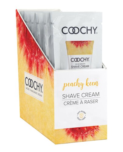 COOCHY SHAVE CREAM PEACHY KEEN FOIL 15ML 24PC DISPLAY