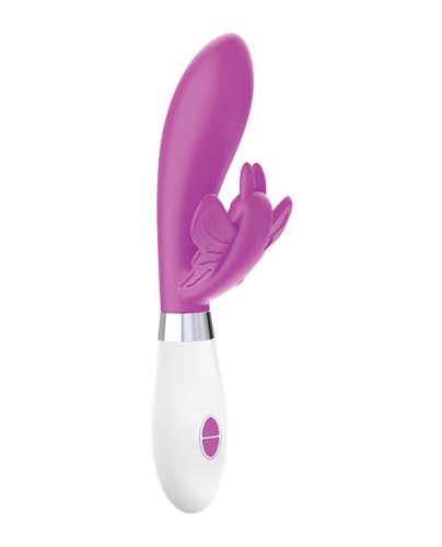 Shots Luminous Alexios Silicone 10 Speed Butterfly Vibrator - Fuchsia