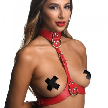 STRICT FEMALE CHEST HARNESS M/L RED