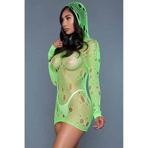 Hooked on You Minidress - Neon Green