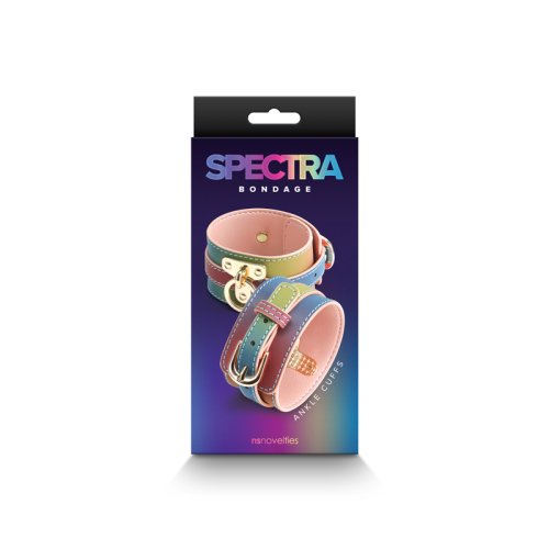 SPECTRA BONDAGE ANKLE CUFFS RAINBOW