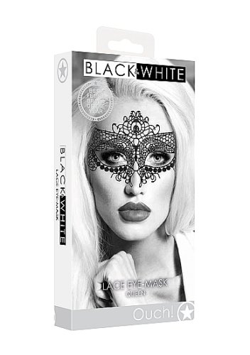 B&W LACE EYE MASK QUEEN