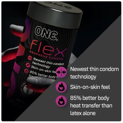 ONE FLEX Graphene Condoms - 10 pk