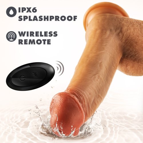 DR SKIN SILICONE DR PHILLIPS 8.5IN THRUSTING DILDO TAN