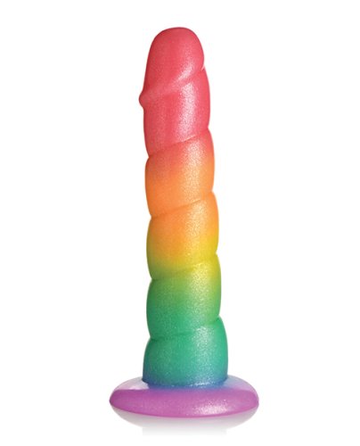 Curve Toys Simply Sweet 6.5\" Swirl Rainbow Dildo