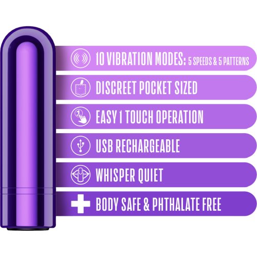 KOOL VIBES - RECHARGEABLE MINI BULLET - GRAPE