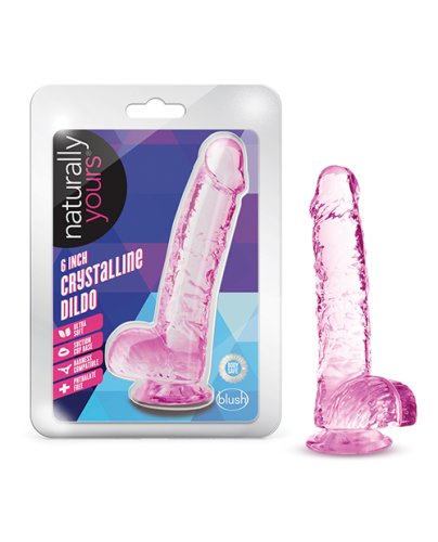 Blush Naturally Yours 6\" Crystalline Dildo - Rose