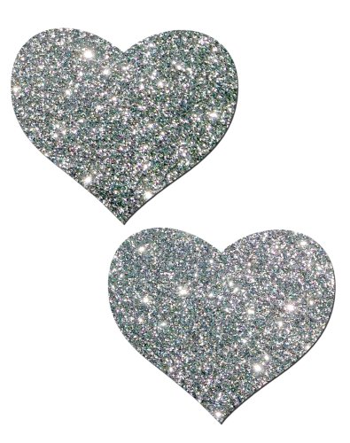 PASTEASE HEARTS SILVER GLITTER