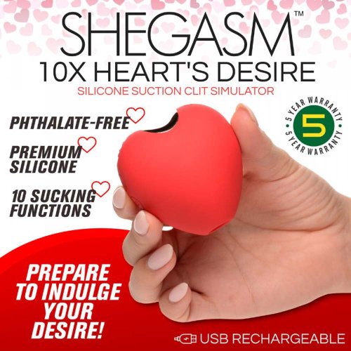 10X Hearts Desire Silicone Clit Suction*