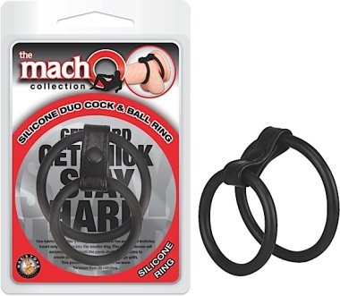 MACHO SILICONE DUO COCK & BALL RING