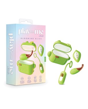 Blush Play with Me Blooming Bliss Remote Controlled Vibrating Kit - Green