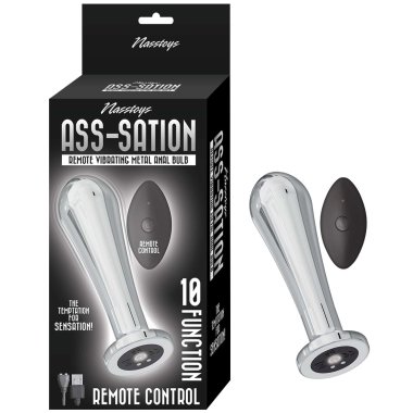 ASS-SATION REMOTE VIBRATING METAL ANAL BULB SILVER