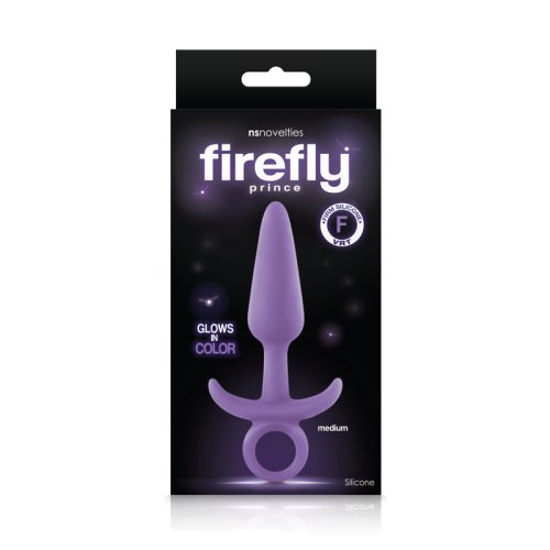 Firefly Prince Med GID Silic Plug - Purp