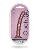 Shots Ouch 6.5' Beaded G-Spot Dildo - Rose Gold