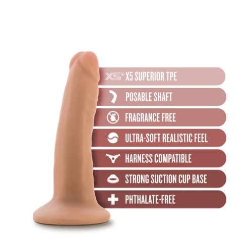 DR SKIN PLUS 5IN POSEABLE DILDO VANILLA