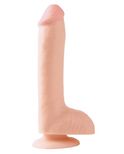 Basix Rubber Works 8\" Dong w/Suction Cup - Flesh