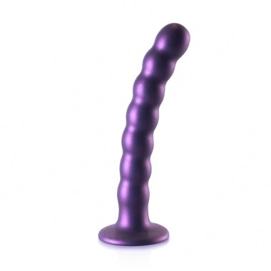 Ouch! Beaded G-Spot Dildo 6.5'' - Purple