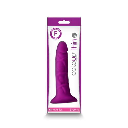 Colours Pleasures Thin 5\" Dildo - Purple