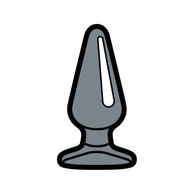 Enamel Pin: Butt Plug - Grey *