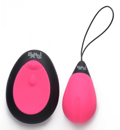 BANG! 10X VIBRATING SILICONE EGG W/ REMOTE PINK