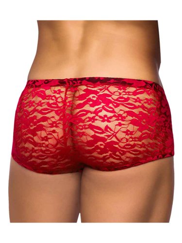 MINI SHORT STRETCH LACE SMALL RED