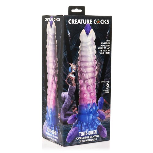 Tenta-Queen Ovipositor Large Dildo &Eggs