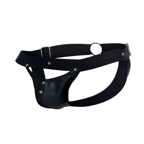 MALE BASICS DNGEON PEEKABOO JOCKSTRAP BLACK O/S