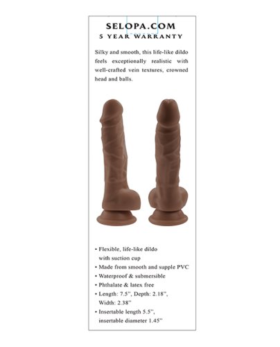 Selopa 6\" Lifelike Dildo - Dark