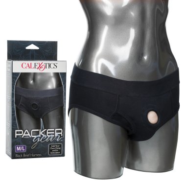 PACKER GEAR BLACK BRIEF HARNESS M/L